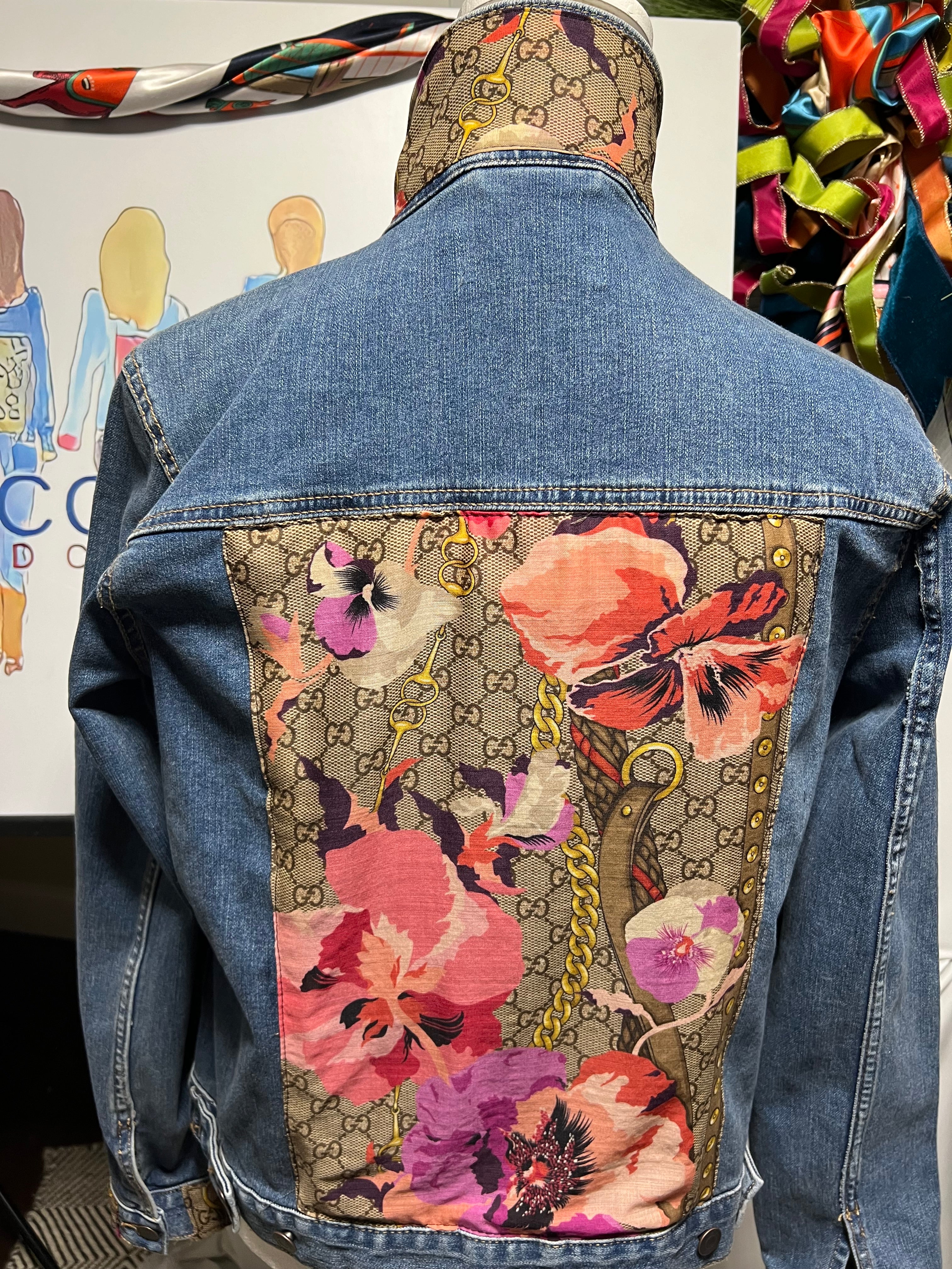 Louis Vuitton Luxury Repurposed Denim Jacket