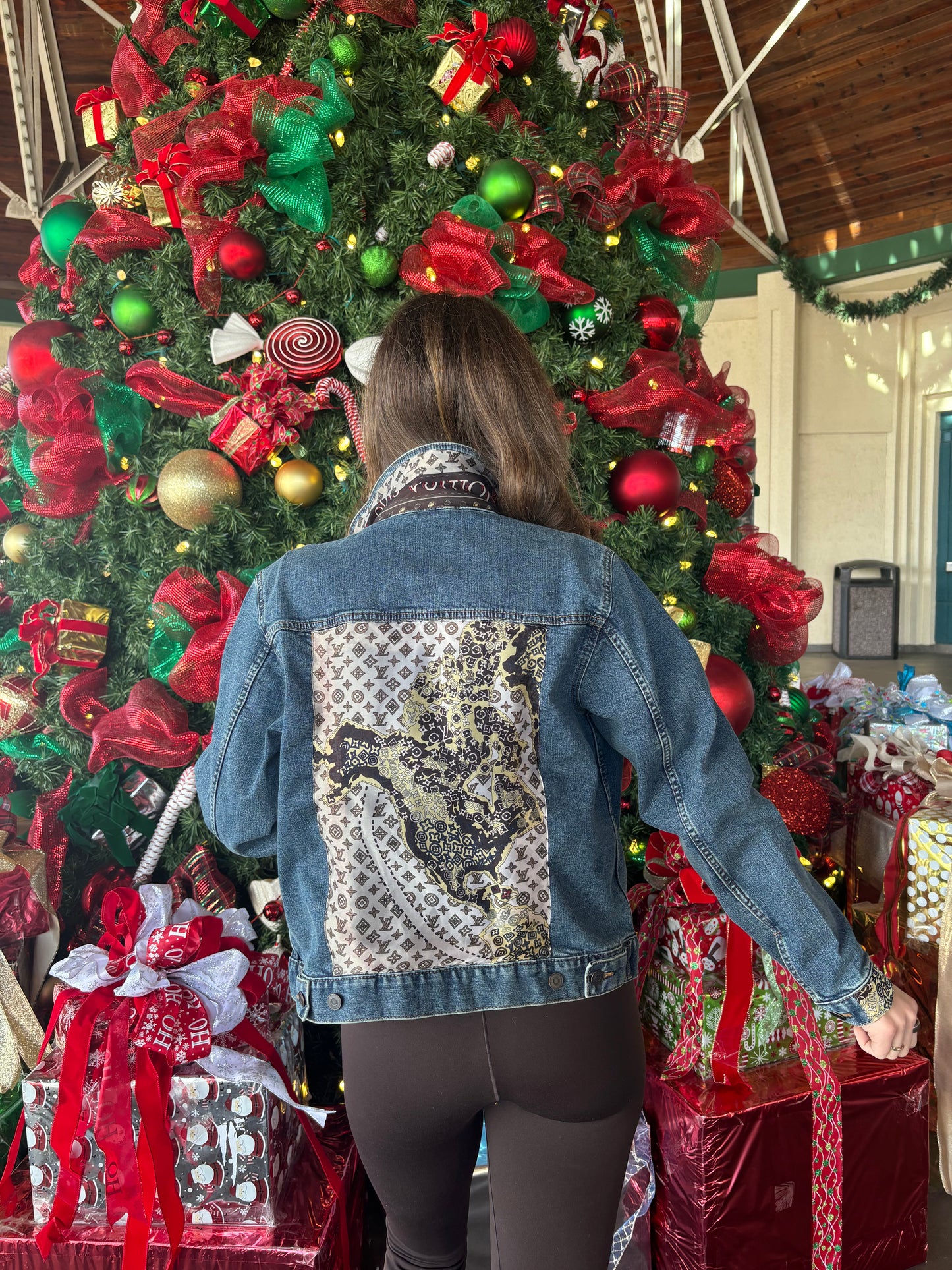 One Of a Kind Designer Denim Jacket Size Small