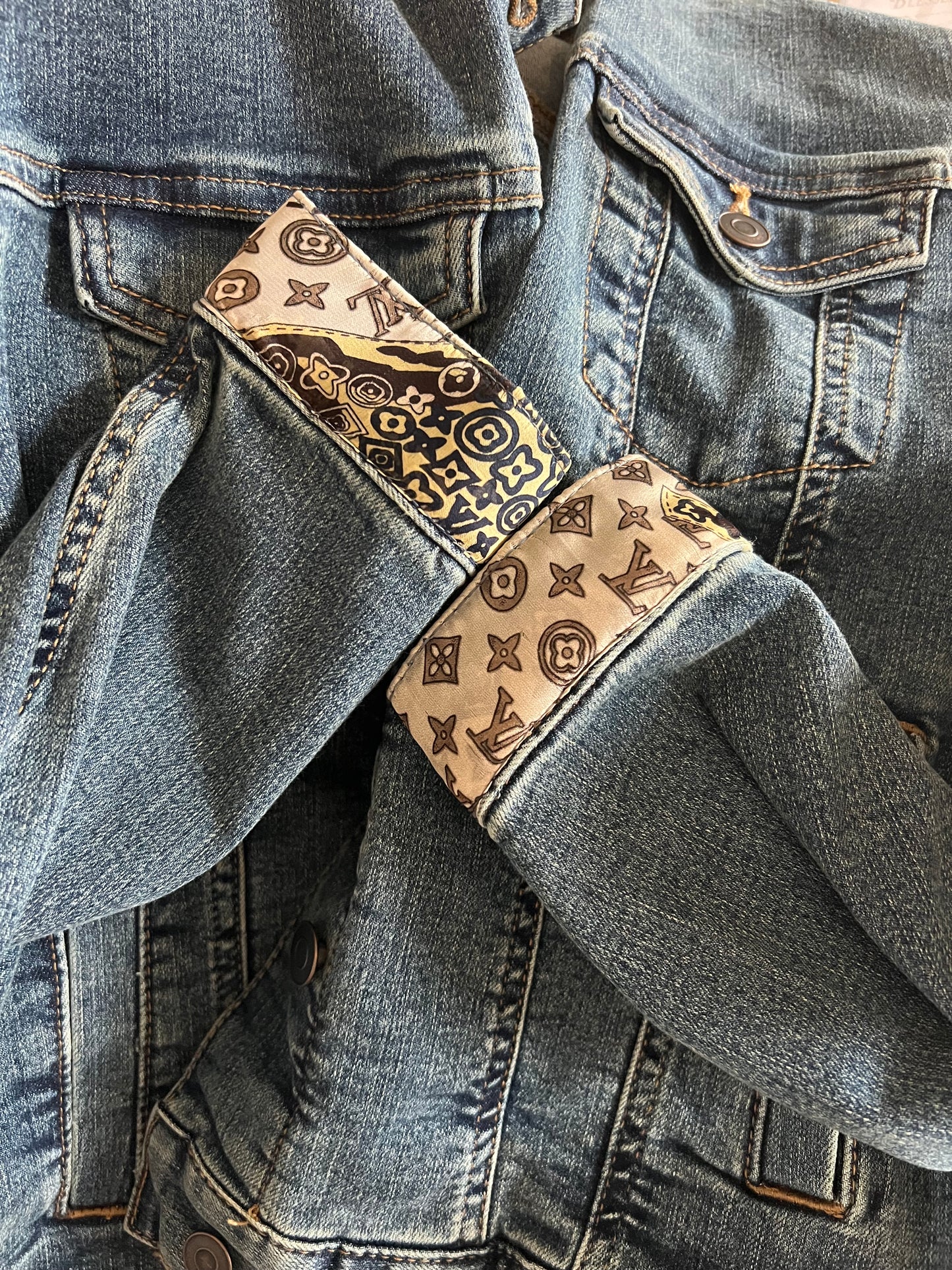 One Of a Kind Designer Denim Jacket Size Small