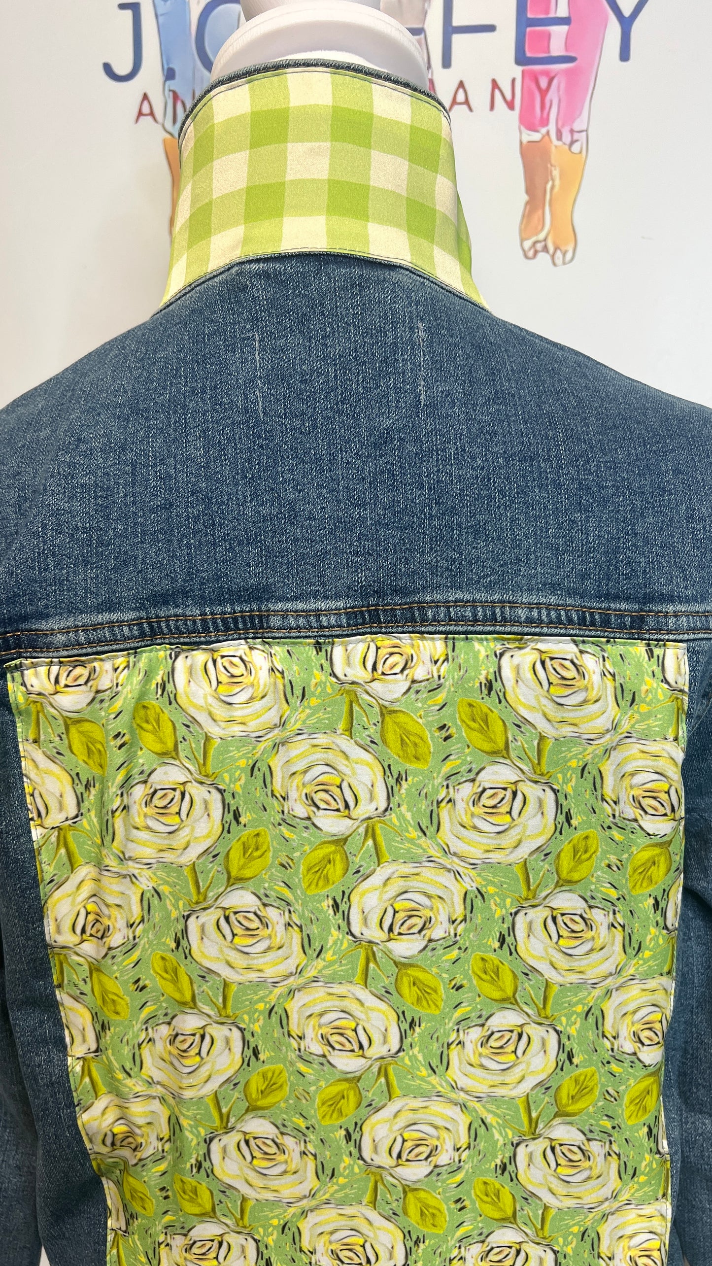 Sorority Green and White Rose