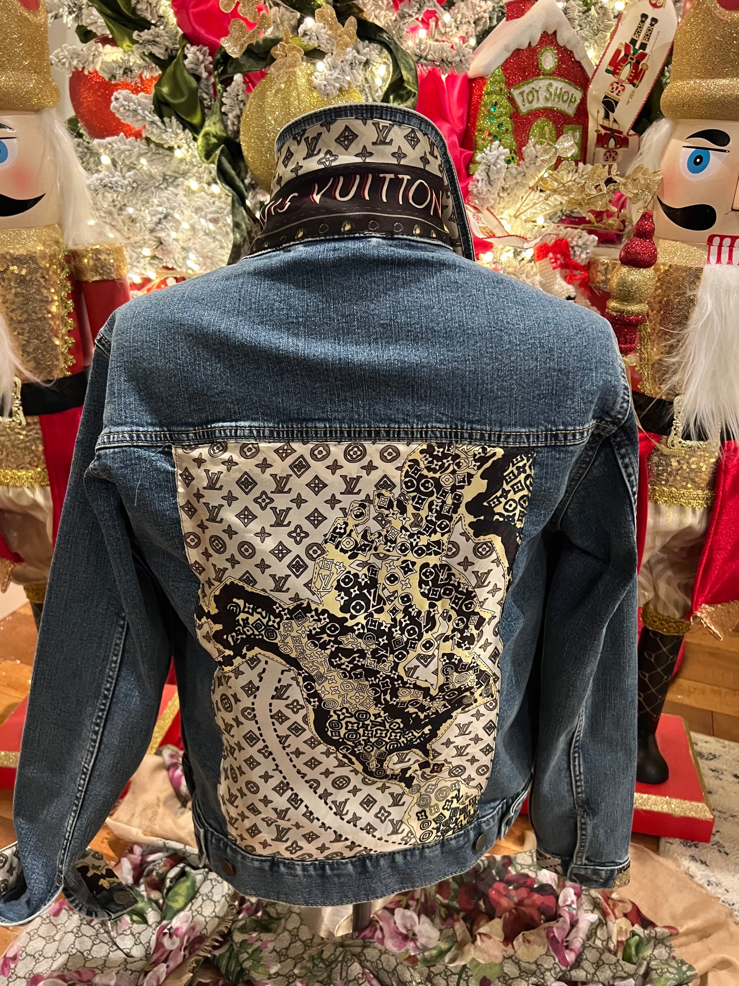 One Of a Kind Designer Denim Jacket Size Small