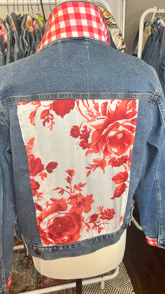 Sale Gingham and Red Roses-Large and Small