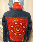 Kaleidoscope pattern on Denim Jacket