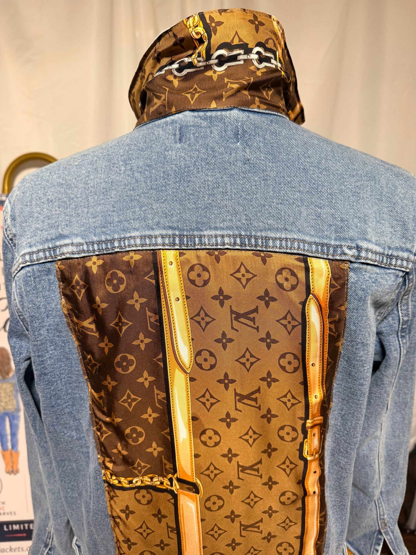 LV Monogram Saddle Strap Denim Jacket