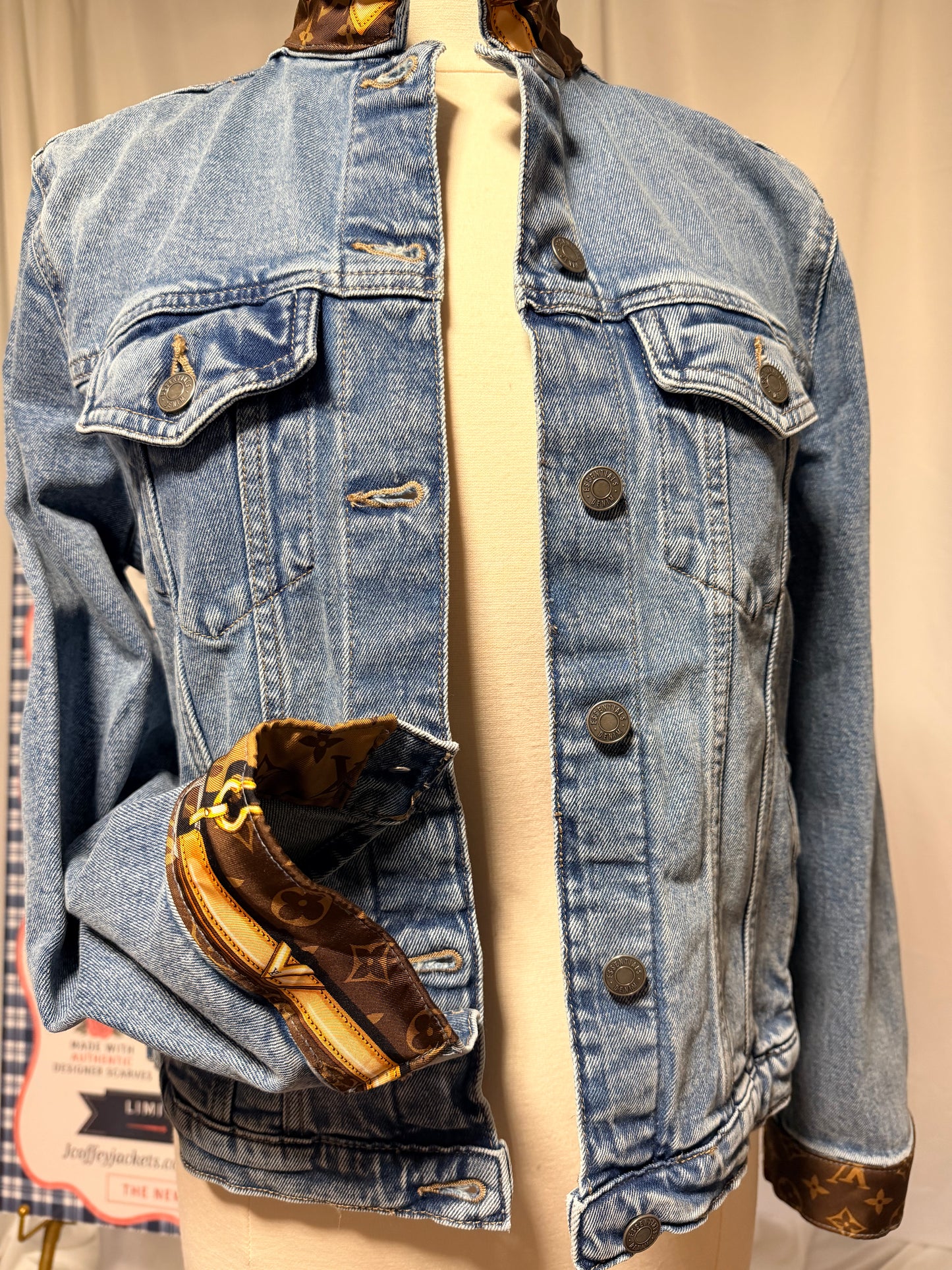 LV Monogram Saddle Strap Denim Jacket