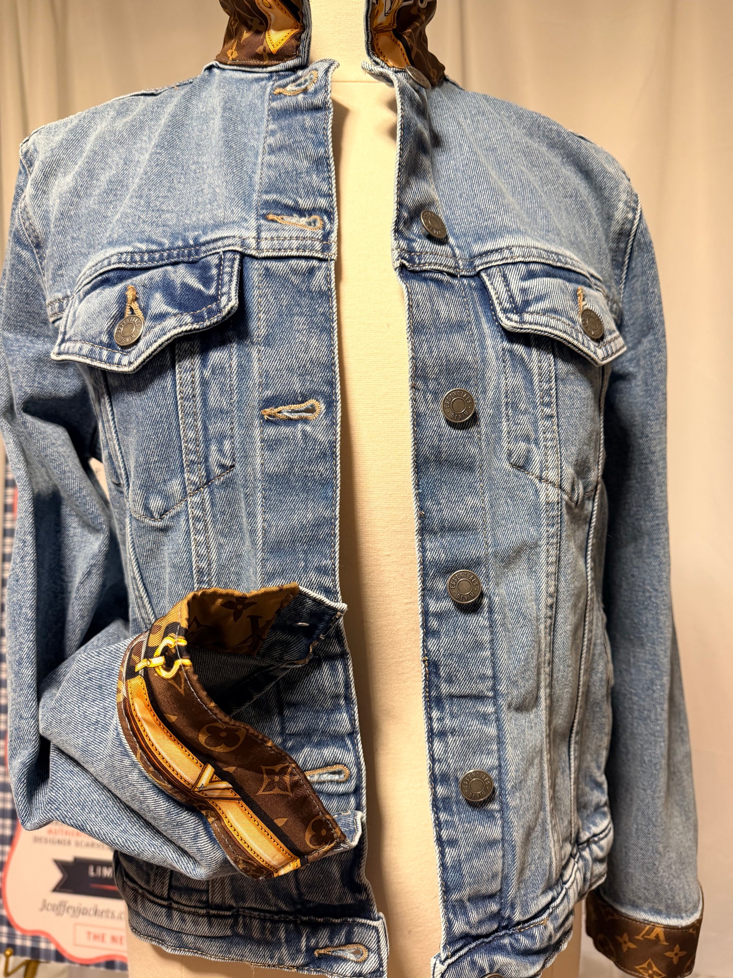 LV Monogram Saddle Strap Denim Jacket