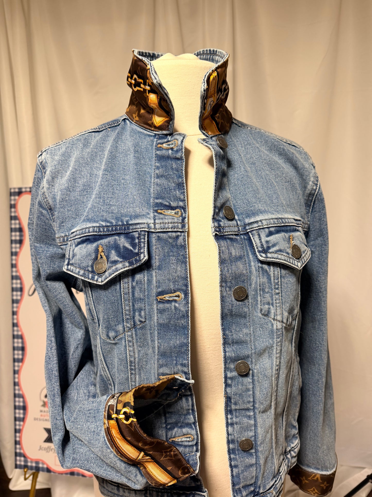 LV Monogram Saddle Strap Denim Jacket