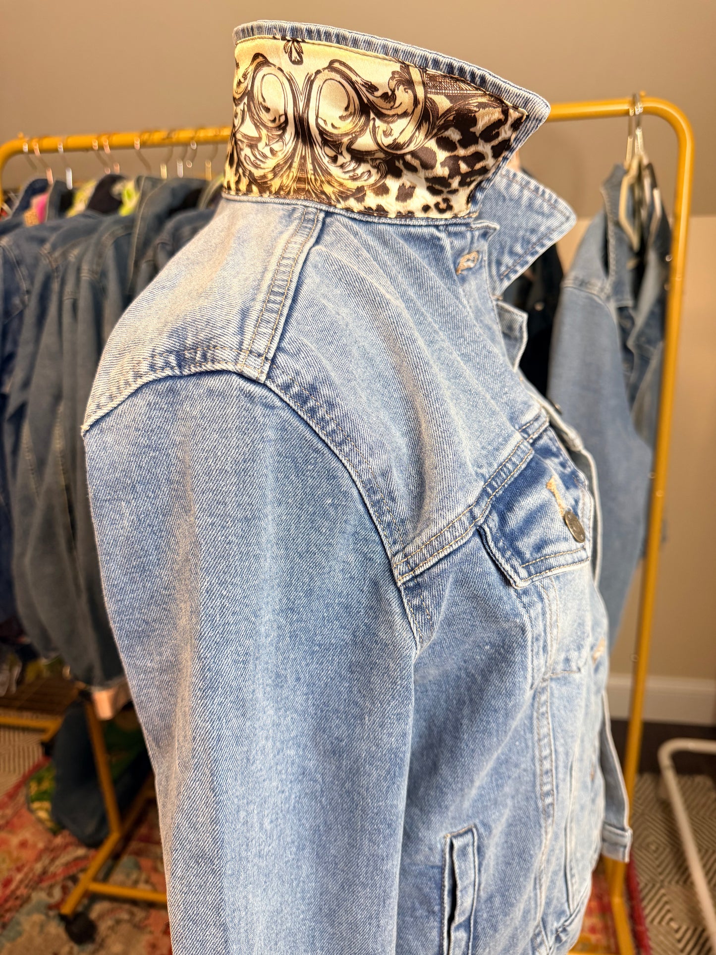 The Gilded Leopard | Embellished Denim Jacket