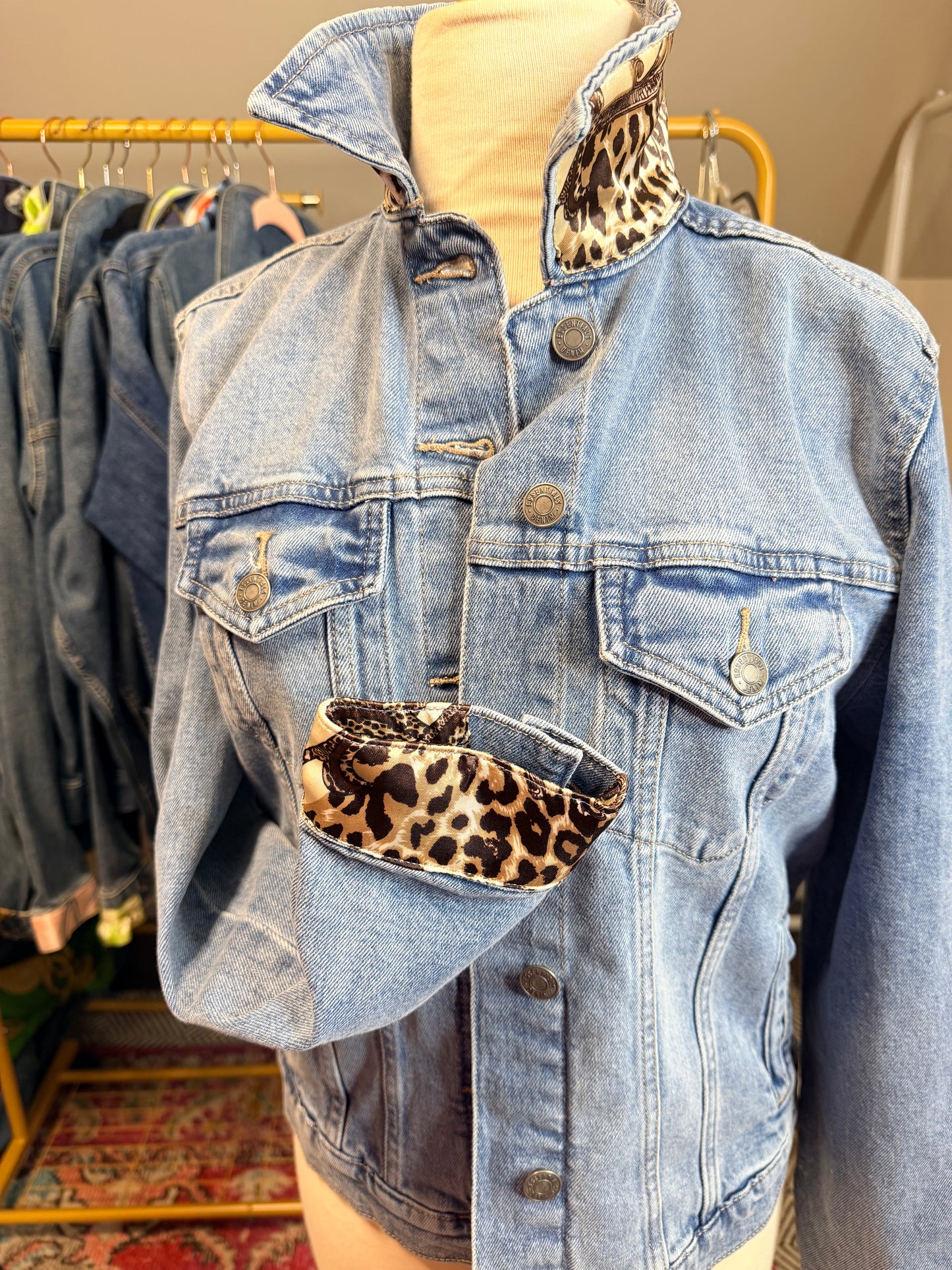 The Gilded Leopard | Embellished Denim Jacket