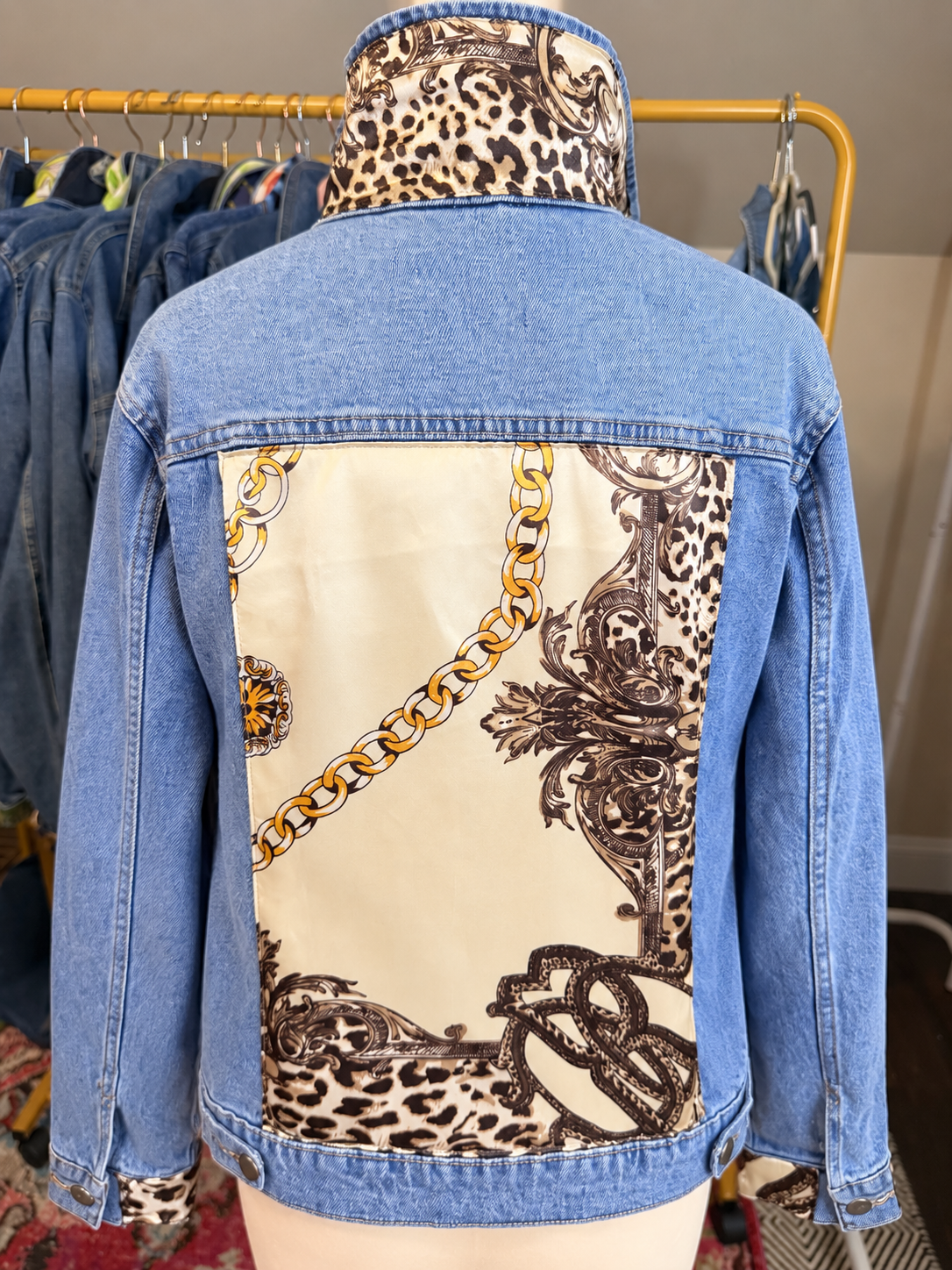 The Gilded Leopard | Embellished Denim Jacket