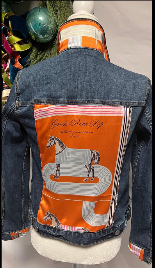 SALE Horse track silk jacket