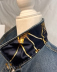 Classic Navy and Gold -Blue Denim Jacket