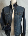Classic Navy and Gold -Blue Denim Jacket